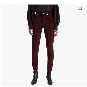 LEVI’S Wedgie Skinny Malbec Moleskin